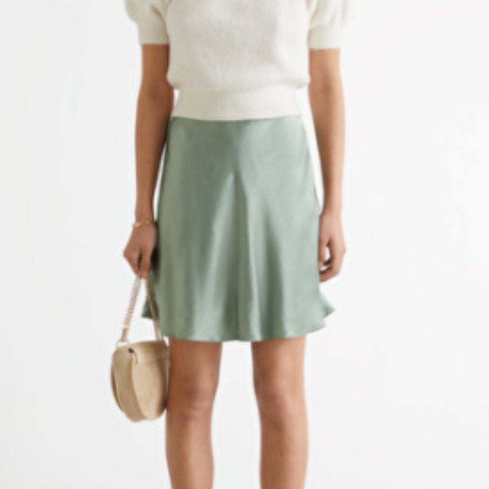 Satin Mini Skirt